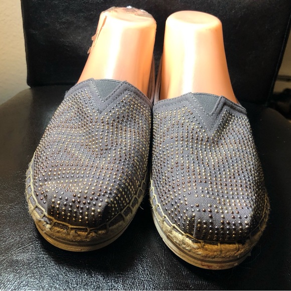 Skechers BOBS Breeze Moonbeams Stars Women's Gray Espadrilles Slip On Shoes Sz 8 - Picture 2 of 12